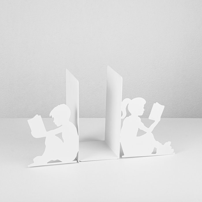 Aberto Design Sujetalibros de Metal Blanco